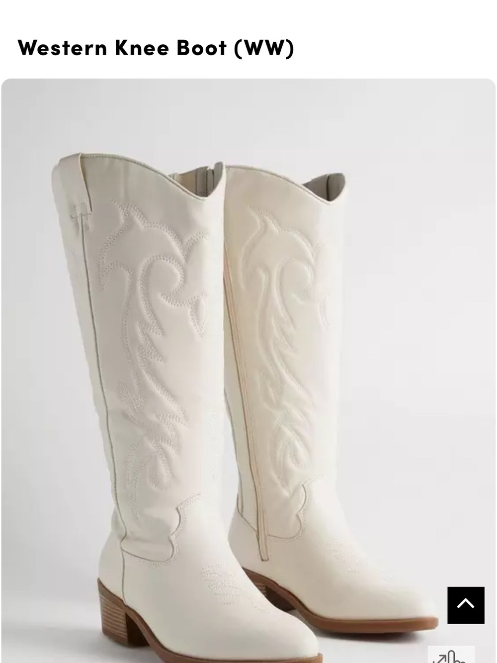 NWT Torrid Women's Cream Western Boots Perfect for concert 🎶 🎵 wear - Picture 6 of 6